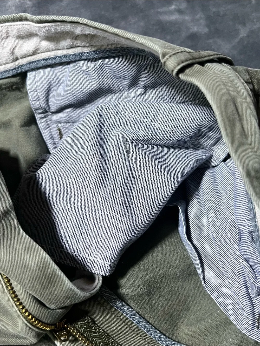 J Crew Oarsman Pants Mens 32x34 Olive Green Chino Classic 770 Straight Always